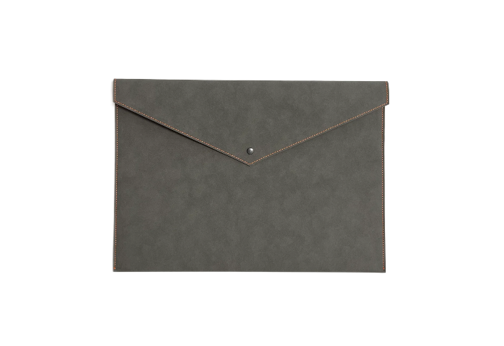 DenkZettel Soft Case Anthrazit (Orange Rahmennaht)