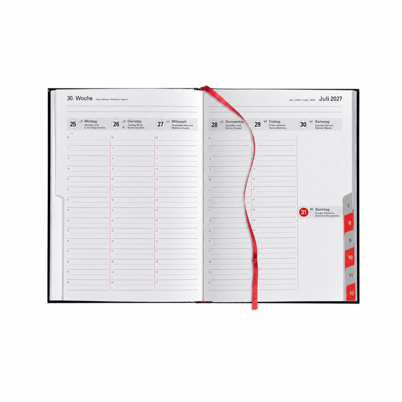 Classic Dispo Wochenbuchkalender 2027 mit Registerschnitt