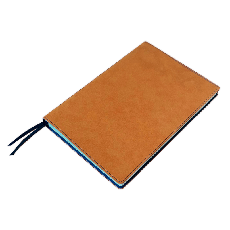 Alcantara Notizbuch Cognac Doubleflex B5
