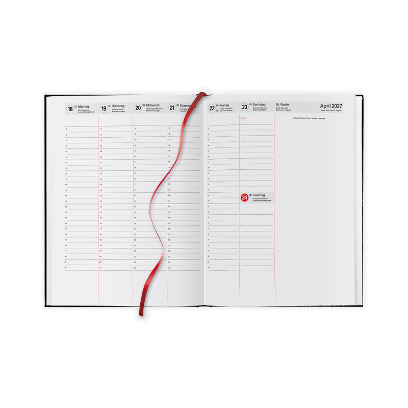 Classic Semana Wochenbuchkalender 2027 mit Eckenperforation