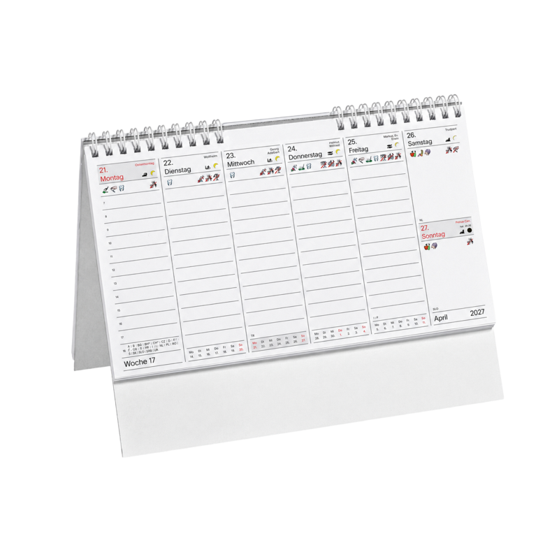 Mond-Tischkalender 2027