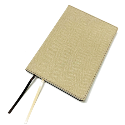Tweed Notizbuch Beige
