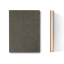 Alcantara Notizbuch Anthrazit (Orange)