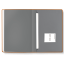 Alcantara Notizbuch Anthrazit (Orange)