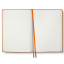 Alcantara Notizbuch Anthrazit (Orange)